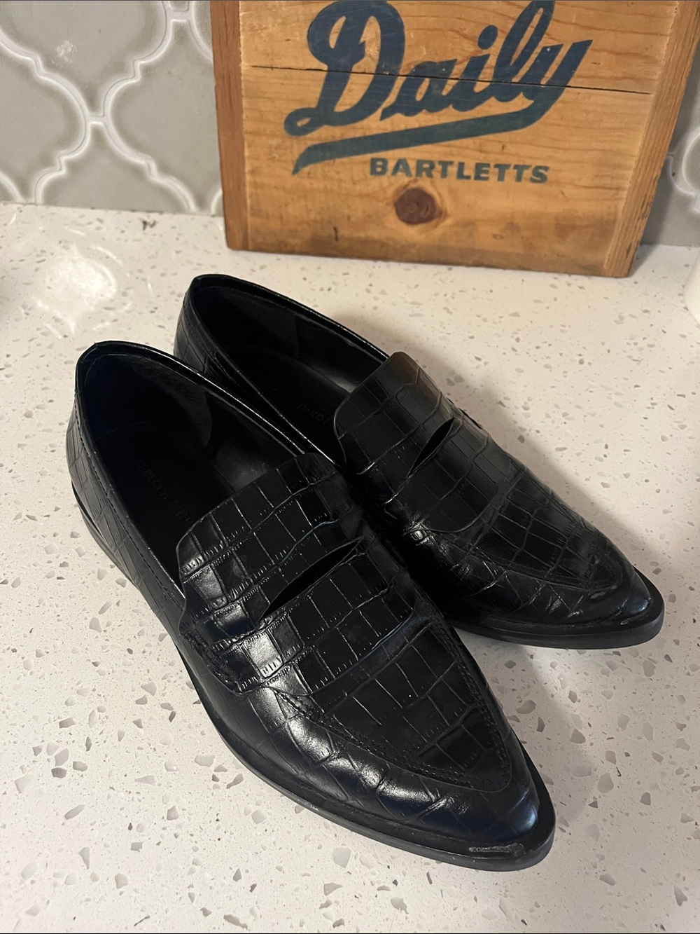 Rebecca minkcoff croc embossed loafer 8.5